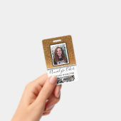 Gold Glitter Professional CNA Zurse Dr. Fotonaam Badge (Handheld)