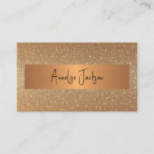Gold glitter QR CODE luxe make-up artiest Visitekaartje (Voorkant)