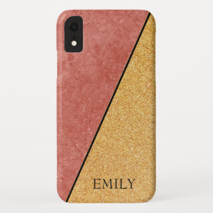 Gold Glitter Red Marged Case-Mate iPhone Case