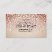 Gold Glitter Registered Nurse Visitekaartje (Achterkant)