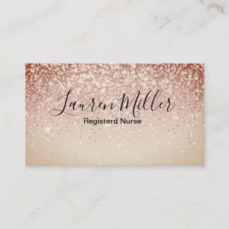 Gold Glitter Registered Nurse Visitekaartje