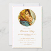 Gold Glitter Religieuze Kerstfeest Kaart (Voorkant)