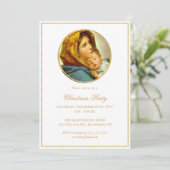 Gold Glitter Religieuze Kerstfeest Kaart (Staand voorkant)