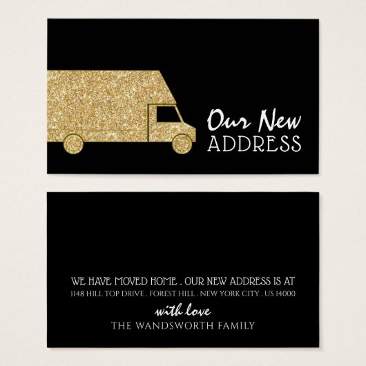 Gold Glitter Removal Van, Verander van de Kaart va (Voorkant /achterkant)