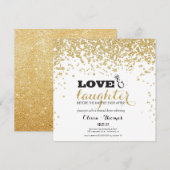 Gold Glitter-repetitie Kaart (Voorkant / Achterkant)