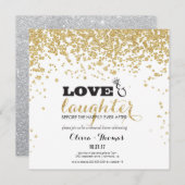 Gold Glitter-repetitie Kaart (Voorkant / Achterkant)