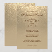 Gold Glitter - repetitief diner Kaart (Voorkant / Achterkant)