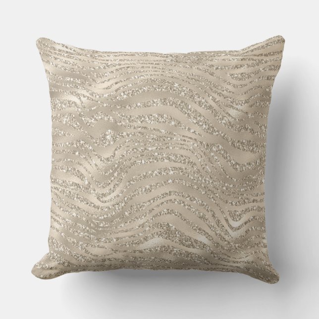 Gold Glitter Reversible Luxury Pillow Kussen (Voorkant)