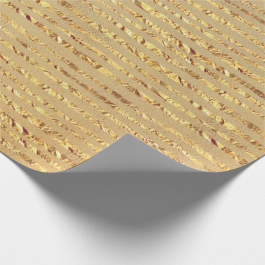 Gold Glitter Ribbon Design Cadeaupapier (Hoek)