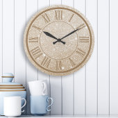 Gold Glitter Roman Numeral Sparkle Girly Grote Klok