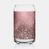 Gold Glitter Roos Gold Foil 21e verjaardag Blikvorm Glas (Achterkant)