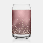 Gold Glitter Roos Gold Foil 21e verjaardag Blikvorm Glas (Achterkant)