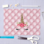 Gold Glitter & Roses Unicorn Birthday Party Tissuepapier (Craft)