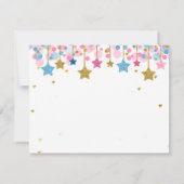 Gold glitter roze maan Dank u wel! Bedankkaart (Achterkant)