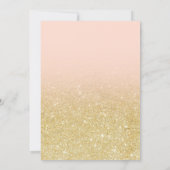 Gold glitter roze ombre lesbiennes kaart (Achterkant)