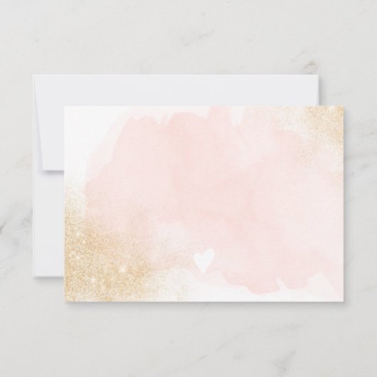 Gold glitter roze penseelbestelling bedankt (Achterkant)