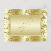 Gold Glitter RSVP-Briefkaart (past NIET bij Sq.) Uitnodiging Briefkaart (Voorkant)