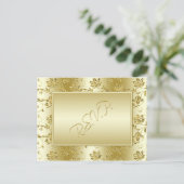 Gold Glitter RSVP-Briefkaart (past NIET bij Sq.) Uitnodiging Briefkaart (Staand voorkant)