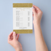Gold Glitter Salon Service Menu (Hand)