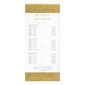 Gold Glitter Salon Service Menu (Voorkant)