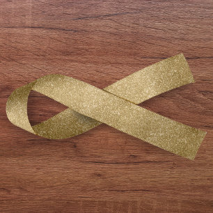 Gold Glitter Satijnen Lint