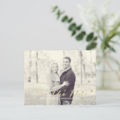 Gold Glitter Save the Date Aankondigingskaart (Staand voorkant)