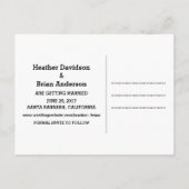 Gold Glitter Save the Date Briefkaart (Achterkant)