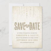 Gold Glitter Save the Date Notice (Voorkant)