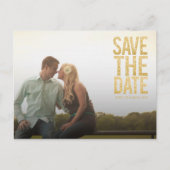 Gold Glitter Save the Date Typography Aankondiging (Voorkant)