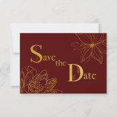 Gold Glitter Save the Date Typography Kaart (Voorkant)
