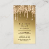 Gold Glitter-schijven Aangepaste chocolade-bakkeri Visitekaartje (Achterkant)