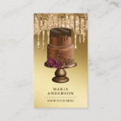 Gold Glitter-schijven Aangepaste chocolade-bakkeri Visitekaartje (Voorkant)