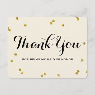 Gold Glitter   Schriftelijk dank aan uw kaarten