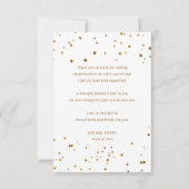 Gold Glitter Script Modern Photo Afstuderen Bedankkaart (Achterkant)