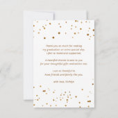 Gold Glitter Script Moderne AFSTUDEERDER - Harteli Kaart (Achterkant)