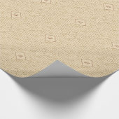 Gold Glitter Script Pattern Monogram Kerstmis Cadeaupapier (Hoek)