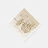 Gold Glitter Script Sweet 16 verjaardag Servet (Hoek)