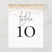 Gold Glitter Script Weduwtable Number (Achterkant)