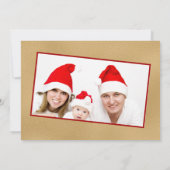 Gold Glitter Script Wenskaart voor kerstmis foto's (Achterkant)