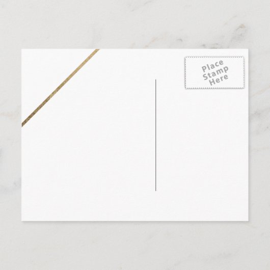 Gold glitter script zwart metallisch behalve datum aankondigingskaart (Achterkant)