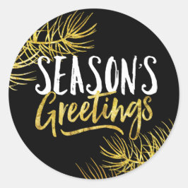 Gold Glitter Seizoen Groeten Stickers