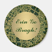 Gold Glitter Shamrocks Magneet (Voorkant)