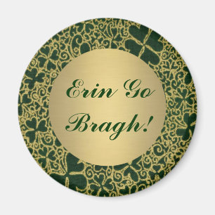 Gold Glitter Shamrocks Magneet