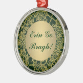 Gold Glitter Shamrocks Metalen Ornament (Links)