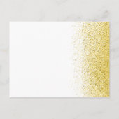 Gold Glitter Signature Wedding Save the Date Kaart (Achterkant)