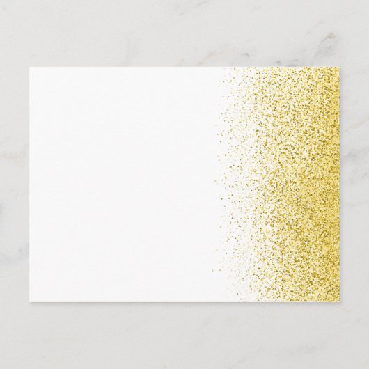 Gold Glitter Signature Wedding Save the Date Kaart (Achterkant)
