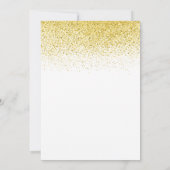 Gold Glitter Signature Wedding Save the Date Kaart (Achterkant)