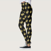 Gold Glitter Silhouette Bunny Rabbit Leggings (Links)