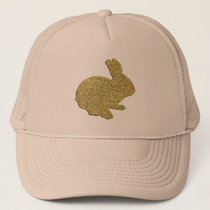 Gold Glitter Silhouette Easter Bunny Pet