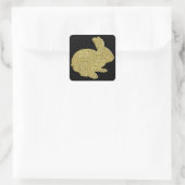 Gold Glitter Silhouette Easter Bunny Stickers (Tas)